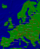 Europa (Typ 2) Städte + Grenzen 814x1000